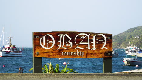 Signo-Del-Municipio-De-Oban-En-La-Isla-Stewart