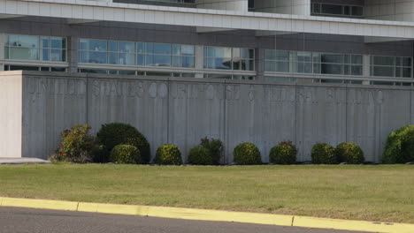 Central-Islip-New-York-Federal-Courthouse-Exterior-Static-Of-Designer-Stairway