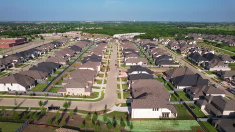 This-is-an-aerial-video-flying-over-a-neighborhood-in-Aubrey-Texas