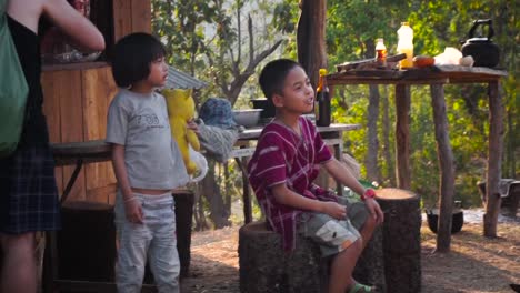 Two-happy-children-in-a-poor-village-in-Asia