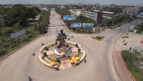 Ariel-view-of-iconic-statue-with-roundabout