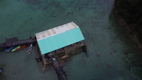 Aerial,-Sugba-Lagoon-in-Siargao-island,-Philippines