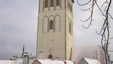 Exterior-view-of-ancient-and-historical-Saint-NIcholas-church-during-winters