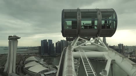 View-Looking-Out-From-Cabin-To-Another-Of-Singapore-Flyer