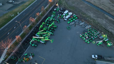 Aerial-view-heavy-machinery-rental-agency-with-a-full-inventory