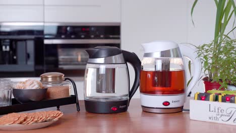 Exhibiting-Array-of-Electric-Kettles-on-countertop
