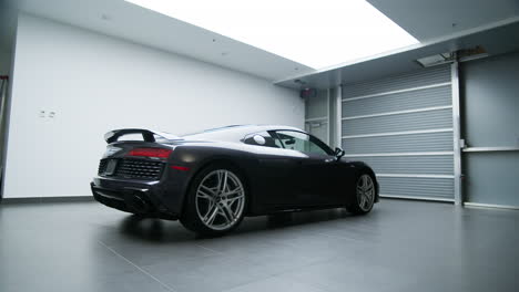 Audi-R8-Supercar-Parked-In-The-Tiled-And-Clean-Garage