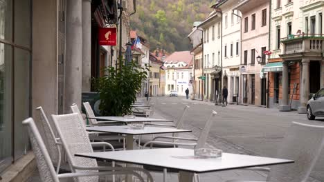 El-Centro-Del-Casco-Antiguo-De-Trzic,-Eslovenia.