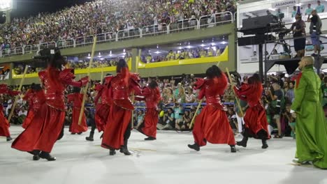 Actuación-Principal-Del-Carnaval-En-Río-De-Janeiro,-Brasil.