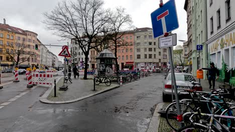 View-Of-Rio-Reiser-Platz-In-Kreuzberg-On-Overcast-Day-In-Berlin