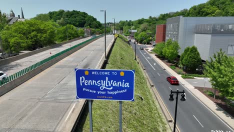Willkommen-In-Pennsylvania-PA-Schild