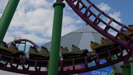 Roller-Coaster-Ride-At-A-Theme-Park-Silhouette