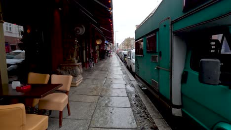 POV-Walking-Along-Pavement-On-Oranienstrabe-4-In-Berlin-Near-Rio-Reiser-Platz