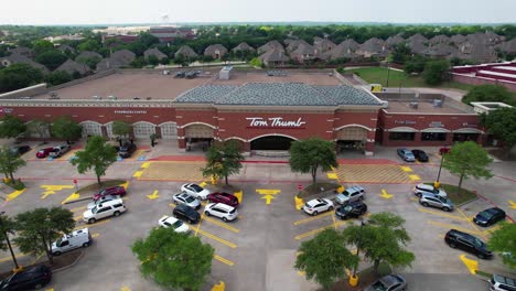 Editorial-Aerial-footage-of-Tom-Thumb-in-Flower-Mound-Texas-located-at-2301-Justin-Rd,-Flower-Mound,-TX-75028