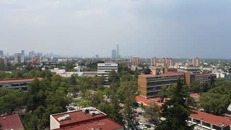 Captivating-Contrasts:-Timelapse-Wonders-of-Ciudad-Universitaria-UNAM-with-the-Towering-Mitikah