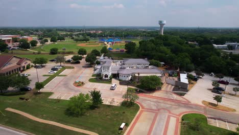 Estas-Son-Imágenes-Aéreas-Editoriales-Del-Restaurante-Lost-Colony-De-Hugo-En-Highland-Village,-Texas.