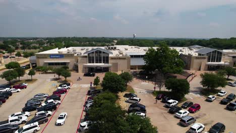 Aerial-footage-of-Walmart-in-Highland-Village-Texas-Located-at-3060-Justin-Rd,-Highland-Village,-TX-75077