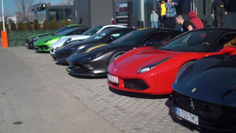 Slow-motion-shot-of-sportscar-showroom