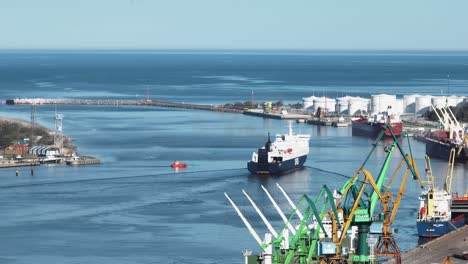 A-DFDS-company-ferry-is-moving-towards-a-port-in-Curonian-Lagoon