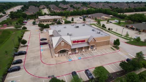 Aerial-footage-of-Walgreen-store-in-Flower-Mound-Texas-located-at-4021-Cross-Timbers-Rd,-Flower-Mound,-TX-75028
