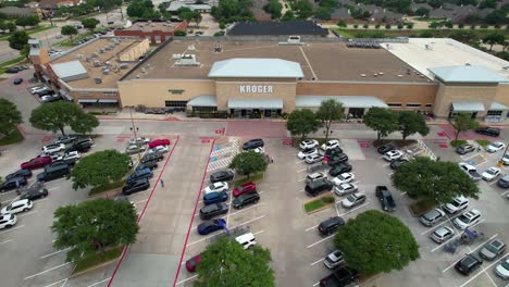 Editorial-Aerial-footage-of-Kroger-in-Flower-Mound-Texas-located-at-2709-Cross-Timbers-Rd,-Flower-Mound,-TX-75028