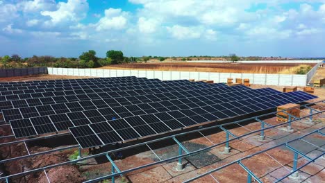 Aerial-cameras-where-solar-panels-and-modules-are-being-fitted,-this-location-is-in-Gujarat-India