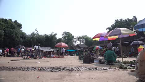 Material-De-Archivo-Del-Mercado-De-La-Aldea-India