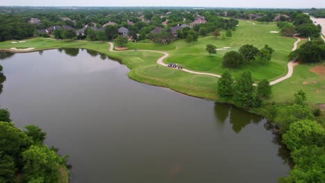 Redaktionelle-Luftaufnahmen-Des-Bridlewood-Golf-Club-In-Flower-Mound,-Texas