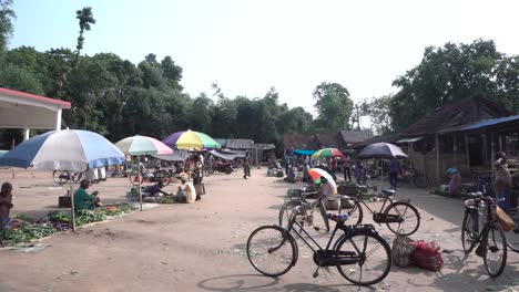 Material-De-Archivo-Del-Mercado-De-La-Aldea-India