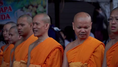 Close-up-shot-of-monk-or-bhikkhu-on-Vesak-Day-at-Mendut-Temple-and-Borobudur-Temple,-Indonesia---Vesak-Day-2567-B