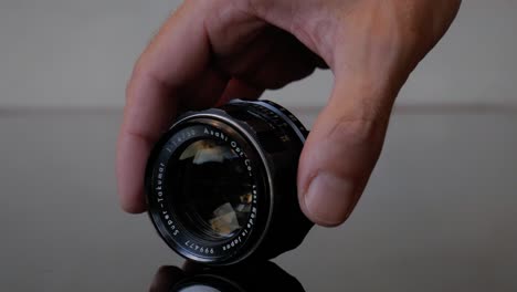 The-vintage-35 mm-film-camera-lens-Asahi-Pentax-Super-Takumar-50 mm-f-1