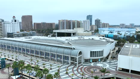 Long-Beach,-California-Convention-Center---establishing-shot