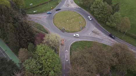 Drone-Flying-Over-Roundabout-in-Harrogate-England