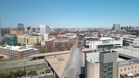 Forward-Drone-Shot-Reveals-Northeastern-University-Campus