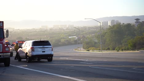 fire-trucks-and-police-cars-arrive-at-a-scene