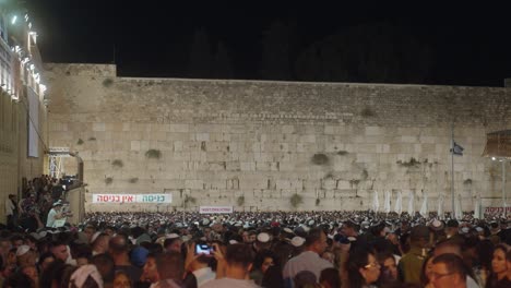 Jüdische-Feiertage-An-Der-Klagemauer,-Abendgebet