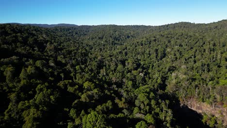 Aerial-over-the-Western-side-of-Lamington-National-Park,-Gold-Coast-Hinterland,-Scenic-Rim