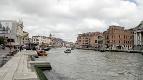 Venice-Grand-Canal-View-From-Steps-Beside-Public-Square-In-Front-Of-Venezia-Santa-Lucia-railway-station