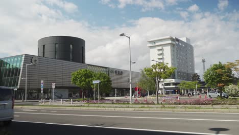 Blick-Auf-Den-Hauptbahnhof-Von-Hakodate,-Hokkaidō,-Japan,-Hauptnordinsel