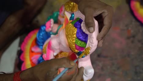 An-artist-is-making-an-idol-of-a-Hindu-deity