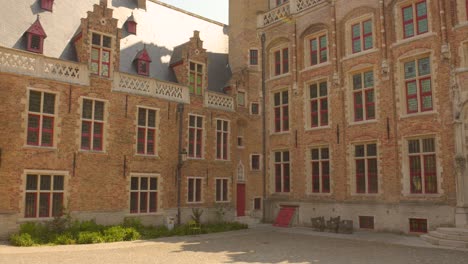 Exterior-Of-Museum-In-Bruges,-Belgium---wide