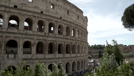 Still-slow-motion-clip-of-tourist-site-seeing-at-the-Roman-Colosseum