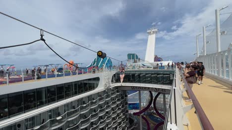 Girl-Zip-lining-on-a-cruise-ship