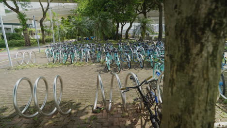 Sustainable-transportation-cycle-stand-at-HongKong-republic-China