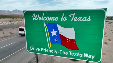 Willkommen-Im-Texas-State-Road-Schild