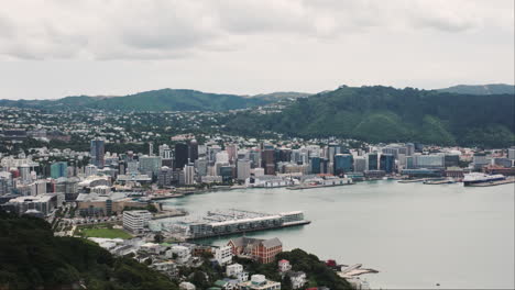 A-slow-pan-captures-the-serene-waterfront-of-downtown-Wellington-on-a-calm-and-overcast-day