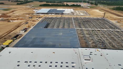 Aerial-fly-over-of-BlueOval-City-in-Stanton,-TN