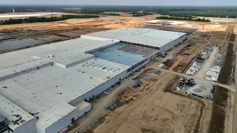 Aerial-fly-over-of-BlueOval-City-in-Stanton,-TN