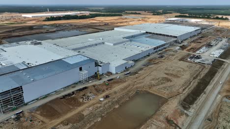 Aerial-of-BlueOval-City-construction-in-Stanton,-TN