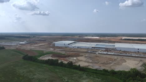 Construction-progress-aerial-of-BlueOval-City-in-Stanton,-TN